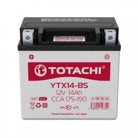 Аккумуляторная батарея TOTACHI MOTO YTX14-BS 14 Ач