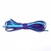 Шнурки для обуви, пара, плоские, двусторонние, 8 мм, 120 см, цвет голубой/фиолетовый