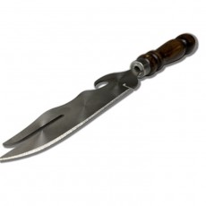 Нож шампурный Grillux, нержавеющая сталь, с деревянной ручкой