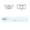 Анод Tecnoseal для Yamaha F9.9AMH, F15AMH, 115BET, F115, 150FETO, 175FETO, 200FETO, магний, 6E5-11325-00