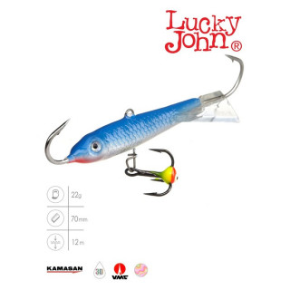 Балансир Lucky John CLASSIC 7 + тройник, 7 см, цвет 15H блистер