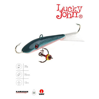 Балансир Lucky John FIN 5 + тройник, 7 см, цвет 54 блистер