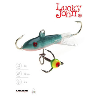 Балансир Lucky John CLASSIC 3 + тройник, 3 см, цвет 54 блистер