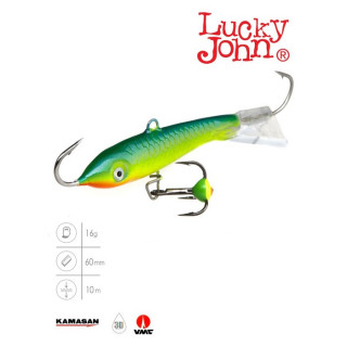 Балансир Lucky John CLASSIC 6 + тройник, 6 см, цвет 29 блистер