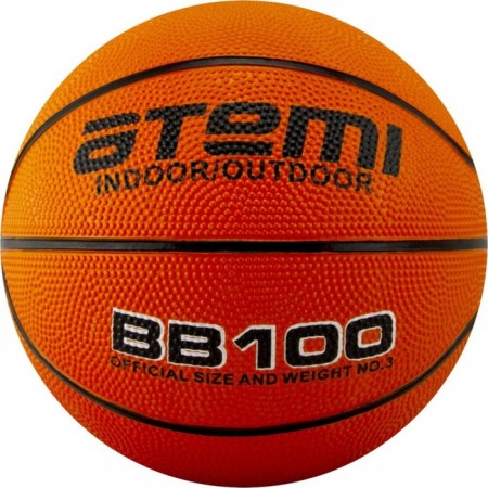 Мяч баскетбольный Atemi BB100, размер 3, резина, 8 панелей, окружность 56-58 см, клееный