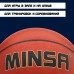 Баскетбольный мяч MINSA, матчевый, microfiber PU, размер 6, 540 г