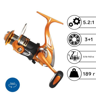 Катушка Akara Demetra FD 1000 A, 3+1 подшипник, 5.2:1, запасная шпуля