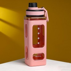 Бутылка для воды "Гава", 700 мл, 24 х7 см, розовая
