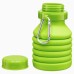 Бутылка для воды силиконовая, 450 мл, 7 х 21.3 см, зеленая