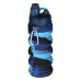 Бутылка для воды силиконовая, 500 мл, 7 х 21 см, синий камуфляж