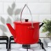 Чайник-котелок с декоративным покрытием, 2,5 л, цвет красный