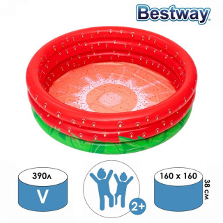 Бассейн надувной Sweet Strawberry, 160 x 160 х 38 см, 51145 Bestway