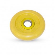 Диск обрезиненный d=51 мм цветной 1,25 кг, цвет жёлтый
