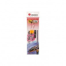 Оснастка HIGASHI C-102, № крючка 15, 68 см, красный, 00029