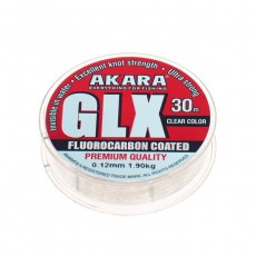 Леска Akara GLX Premium Clear, диаметр 0.12 мм, тест 1.9 кг, 30 м, прозрачная