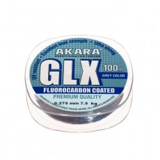 Леска Akara GLX Premium Grey, диаметр 0.275 мм, тест 7.5 кг, 100 м, серая