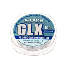 Леска Akara GLX Premium Grey, диаметр 0.14 мм, тест 2.55 кг, 100 м, серая