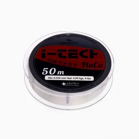 Леска Naмazu I-Tech Fluco, диаметр 0.234 мм, тест 4.09 кг, 50 м, прозрачная