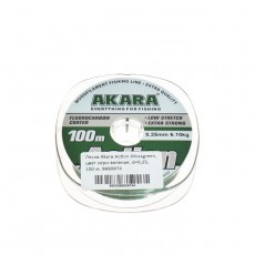 Леска Akara Action Mossgreen, диаметр 0.25 мм, тест 6.1 кг, 100 м, серо-зеленая