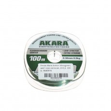 Леска Akara Action Mossgreen, диаметр 0.3 мм, тест 8.8 кг, 100 м, серо-зеленая