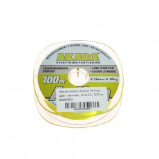Леска Akara Action Yellow, диаметр 0.25 мм, тест 6.1 кг, 100 м, жёлтая