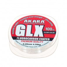 Леска Akara GLX Premium Clear, диаметр 0.2 мм, тест 4.35 кг, 100 м, прозрачная