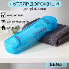 Футляр для зубной щётки и пасты, 21 см, цвет МИКС
