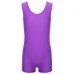 Купальник гимнастический без рукавов, с шортами, лайкра, цвет фиолетовый, размер 28