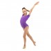 Купальник гимнастический, лайкра, короткий рукав, цвет фиолетовый, размер 38