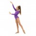 Купальник гимнастический с длинным рукавом, лайкра, цвет фиолетовый, размер 36