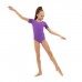 Купальник гимнастический, лайкра, короткий рукав, цвет фиолетовый, размер 40