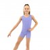 Купальник гимнастический без рукавов, с шортами, лайкра, цвет сирень, размер 34