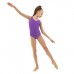 Купальник гимнастический на широких бретелях, лайкра, цвет фиолетовый, размер 32