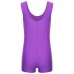 Купальник гимнастический без рукавов, с шортами, лайкра, цвет фиолетовый, размер 34
