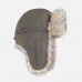 Шапка-ушанка "Волк" с маской, ткань - таслан, Polar Fleece 180 гр/м2, хаки, р. 58-60