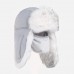 Шапка-ушанка "Волк" с маской, ткань - таслан, Polar Fleece 180 гр/м2, белая, р. 56-58