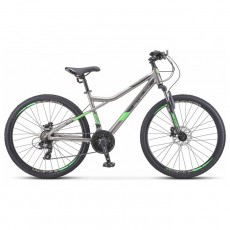Велосипед 26" Stels Navigator-610 D, V020, цвет серый/зеленый, размер 14"