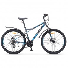 Велосипед 27.5" Stels Navigator-710 D, V010, цвет серый/чёрный/серебристый, размер 18”