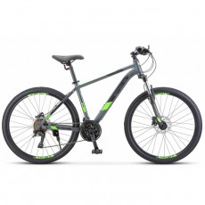 Велосипед 26" Stels Navigator-640 D, V010, цвет антрацитовый/зелёный, размер 17"