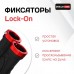 Грипсы 130 мм, lock on, цвет чёрный/красный