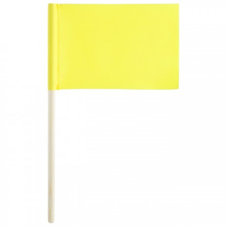 Флажок, длина 25 см, 10 x 15 см, цвет жёлтый