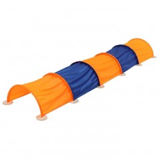 Тоннель для подлезания 3,5 м, 5 секций, h=40 см, шаг=0,7 м, цвет синий/оранжевый