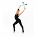 Булавы гимнастические вставляющиеся Grace Dance, 41 см, цвет чёрный/голубой