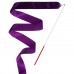 Лента гимнастическая с палочкой, 6 м, цвет фиолетовый