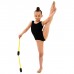 Булавы гимнастические вставляющиеся Grace Dance, 36 см, цвет чёрный/жёлтый