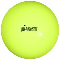 Мяч гимнастический Pastorelli New Generation, 18 см, FIG, цвет жёлтый флуоресцентный