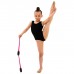 Булавы гимнастические вставляющиеся Grace Dance, 36 см, цвет чёрный/розовый