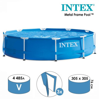 Бассейн каркасный Metal Frame Pool, круглый, 305 х 76 см, от 6 лет, 28200NP INTEX