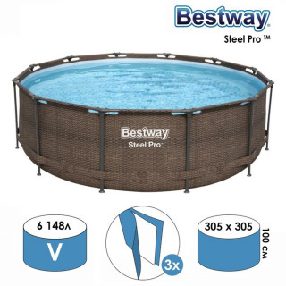 Бассейн каркасный Steel Pro 305 x 100 см, 5617P Bestway