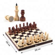 Шахматы обиходные, 29 х 29 х3,9см, фигуры матовые